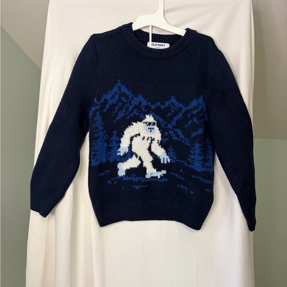 Old Navy Other - Old Navy kids Navy Blue Sweater with Yeti Design size S (6/7)